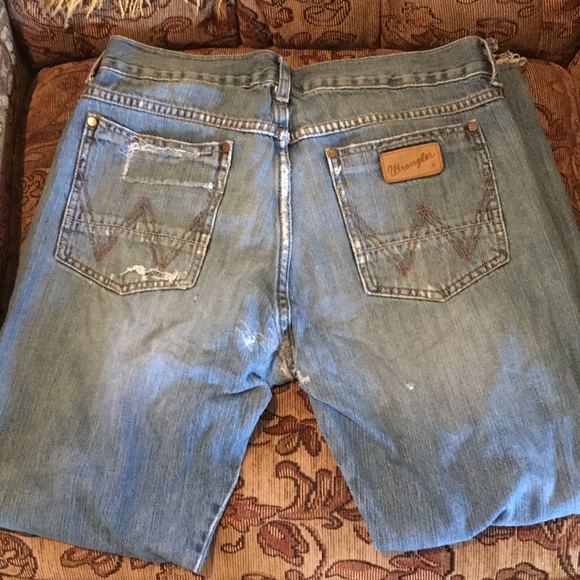 Mens Wrangler Retro Slim Straight Jeans - Picture 2 of 7